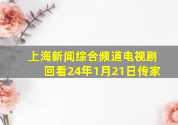 上海新闻综合频道电视剧回看24年1月21日传家