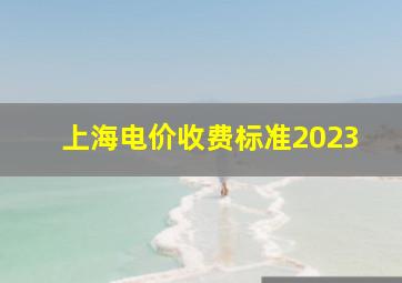 上海电价收费标准2023