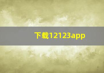 下载12123app