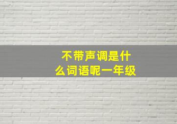 不带声调是什么词语呢一年级