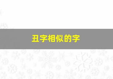 丑字相似的字