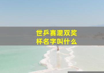 世乒赛混双奖杯名字叫什么