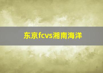 东京fcvs湘南海洋