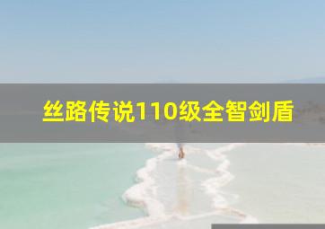 丝路传说110级全智剑盾