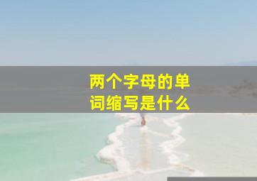 两个字母的单词缩写是什么