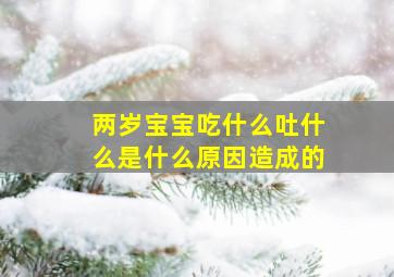 两岁宝宝吃什么吐什么是什么原因造成的