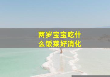 两岁宝宝吃什么饭菜好消化