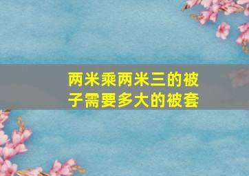 两米乘两米三的被子需要多大的被套