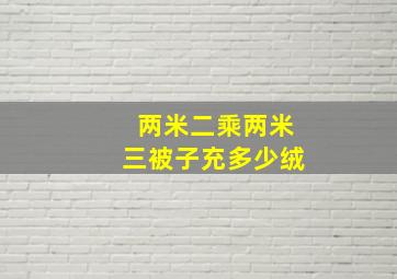 两米二乘两米三被子充多少绒