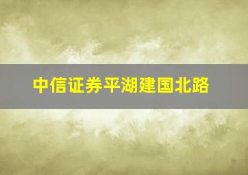 中信证券平湖建国北路