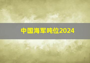 中国海军吨位2024