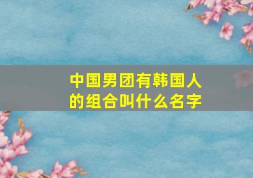 中国男团有韩国人的组合叫什么名字