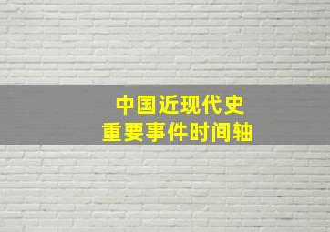 中国近现代史重要事件时间轴