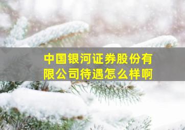 中国银河证券股份有限公司待遇怎么样啊