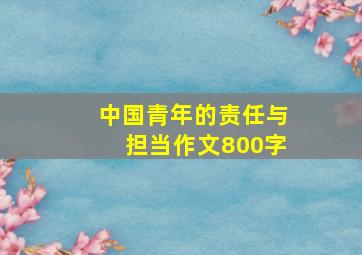 中国青年的责任与担当作文800字