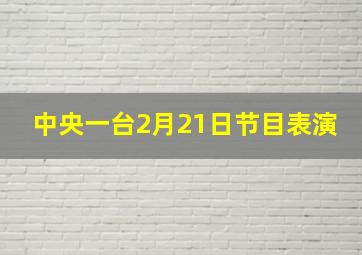 中央一台2月21日节目表演