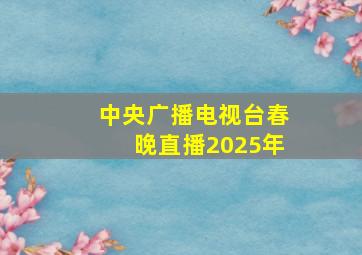 中央广播电视台春晚直播2025年