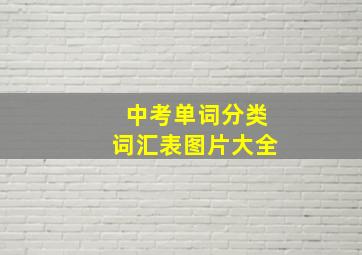 中考单词分类词汇表图片大全