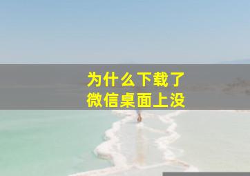 为什么下载了微信桌面上没