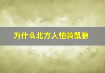 为什么北方人怕黄鼠狼