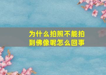 为什么拍照不能拍到佛像呢怎么回事