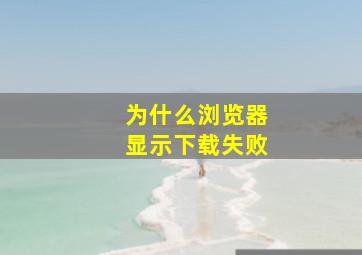 为什么浏览器显示下载失败