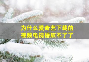 为什么爱奇艺下载的视频电视播放不了了