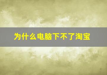 为什么电脑下不了淘宝