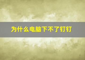 为什么电脑下不了钉钉