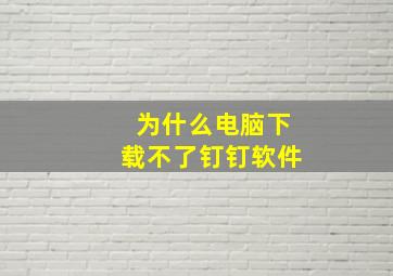 为什么电脑下载不了钉钉软件