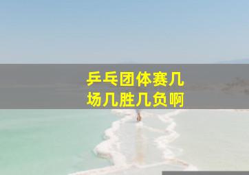 乒乓团体赛几场几胜几负啊