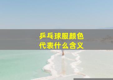 乒乓球服颜色代表什么含义