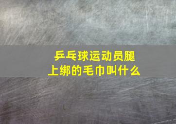 乒乓球运动员腿上绑的毛巾叫什么