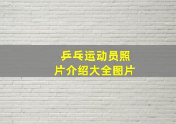 乒乓运动员照片介绍大全图片