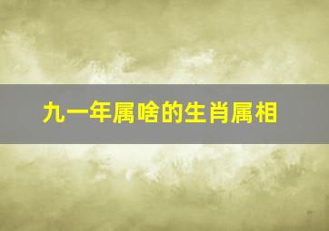 九一年属啥的生肖属相