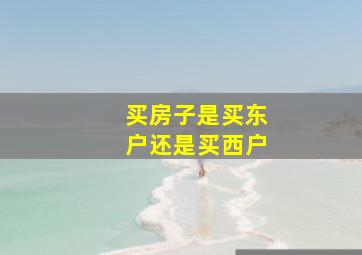 买房子是买东户还是买西户