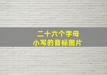 二十六个字母小写的音标图片