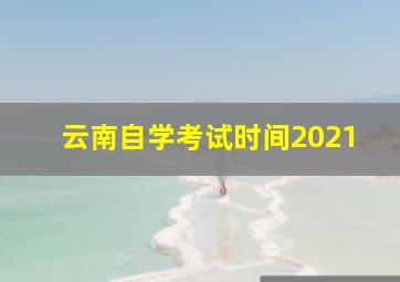 云南自学考试时间2021