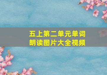 五上第二单元单词朗读图片大全视频