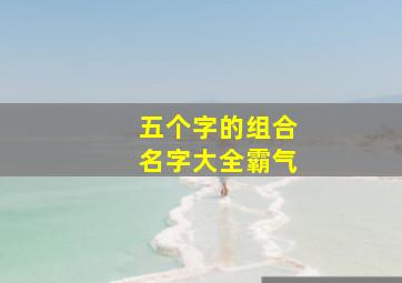 五个字的组合名字大全霸气