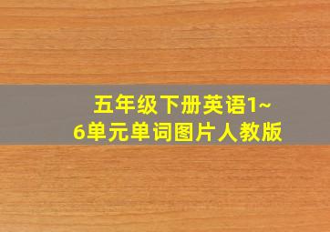 五年级下册英语1~6单元单词图片人教版