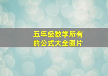 五年级数学所有的公式大全图片