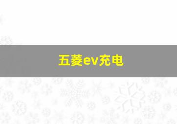 五菱ev充电