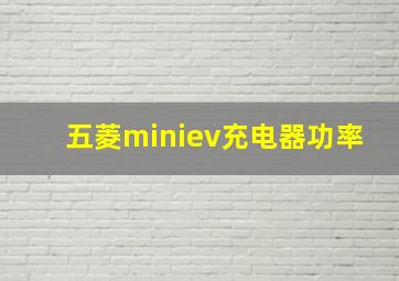 五菱miniev充电器功率