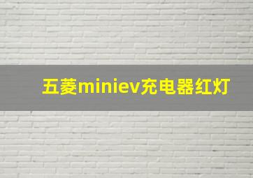 五菱miniev充电器红灯