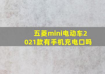 五菱mini电动车2021款有手机充电口吗