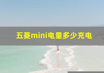 五菱mini电量多少充电