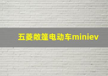 五菱敞篷电动车miniev