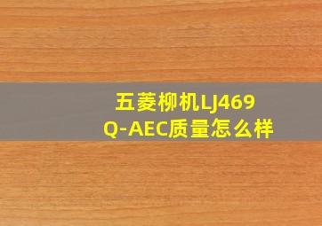 五菱柳机LJ469Q-AEC质量怎么样