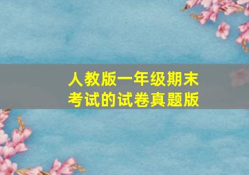 人教版一年级期末考试的试卷真题版